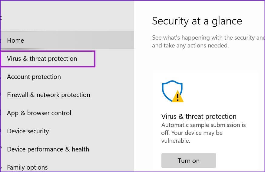 Virus & threat protection
