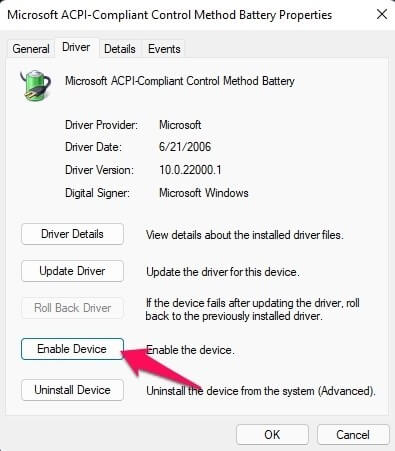 Enable Device