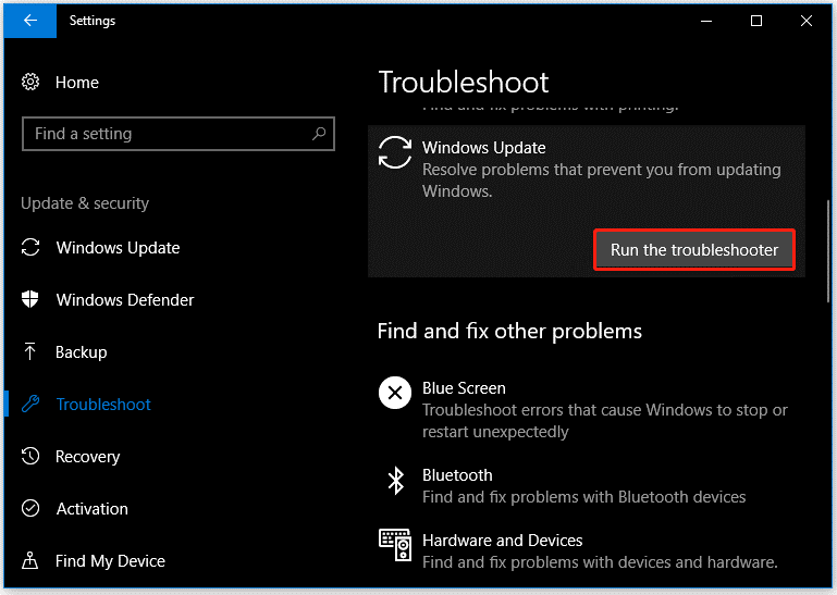 Run this troubleshooter