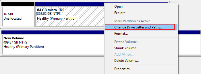 Change Seagate Drive Letter