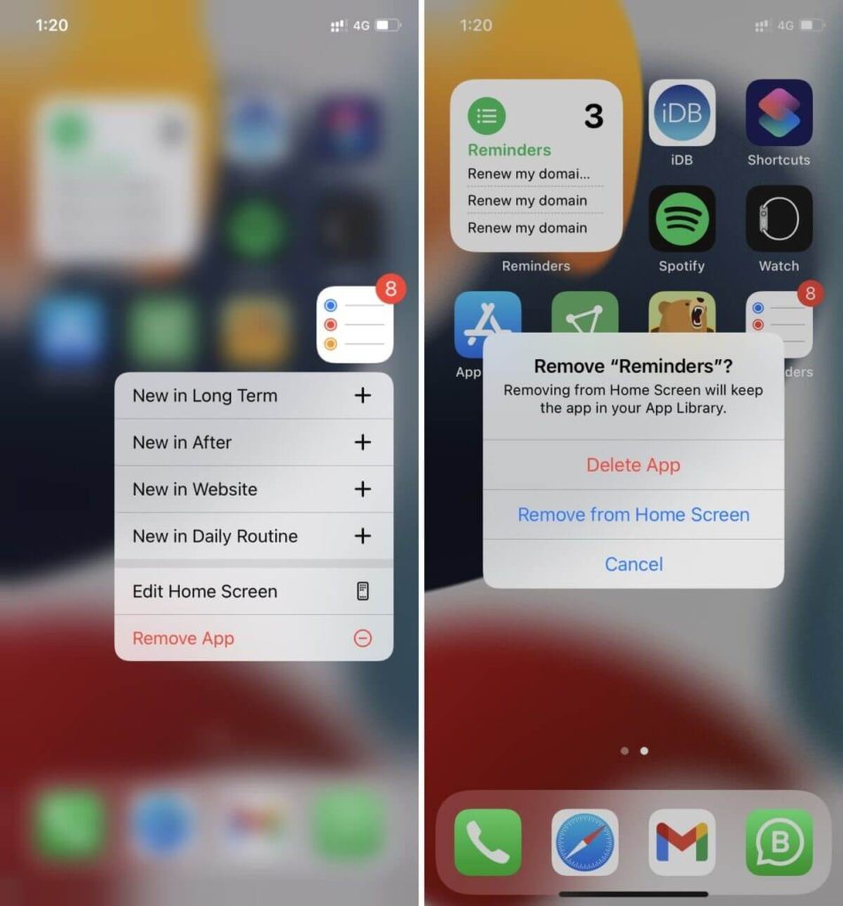 Remove and Reinstall the Reminders App on iPhone