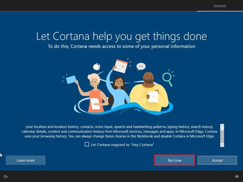 turn off Cortana