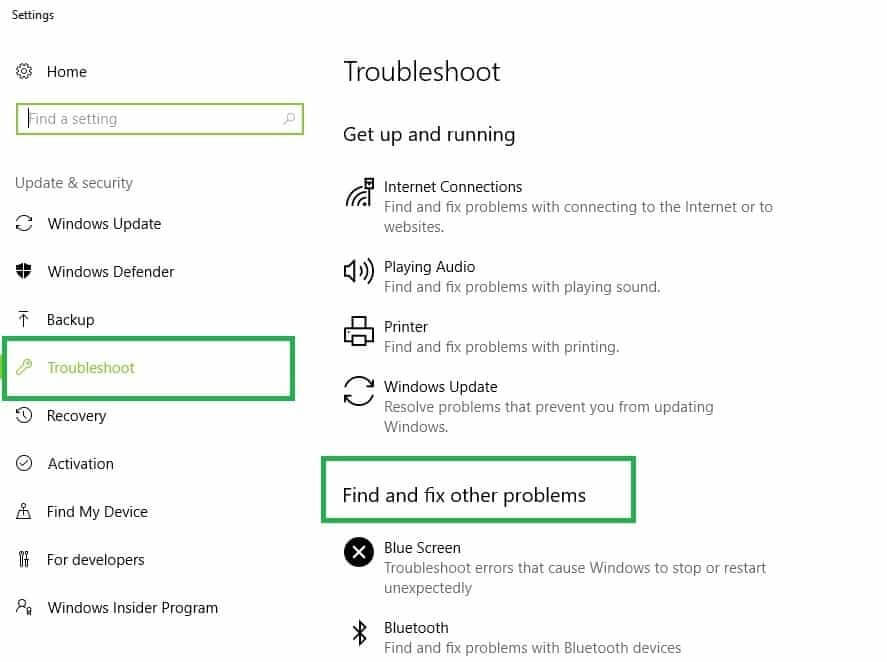Use Windows Troubleshooter