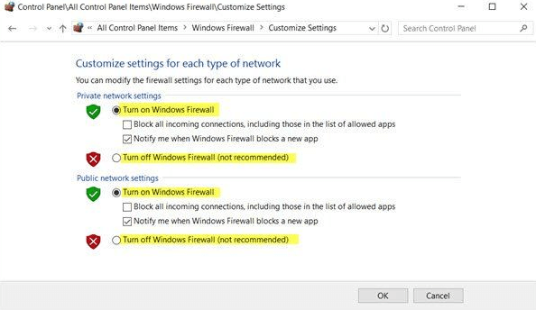 Disabling antivirus software
