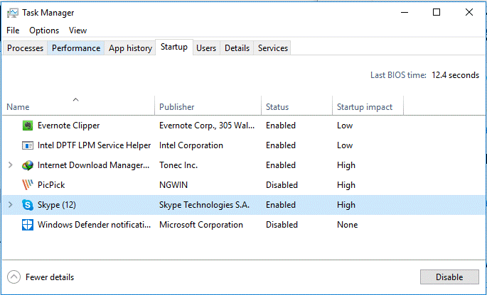Disable Startup Programs