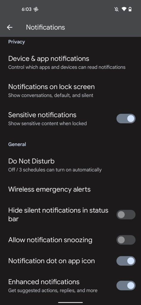 do not disturb option