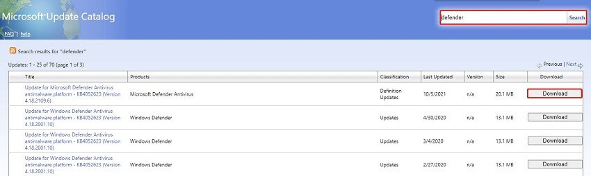 Microsoft Update Catalog