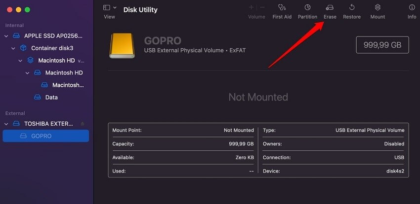 Reformat the External Hard Drive