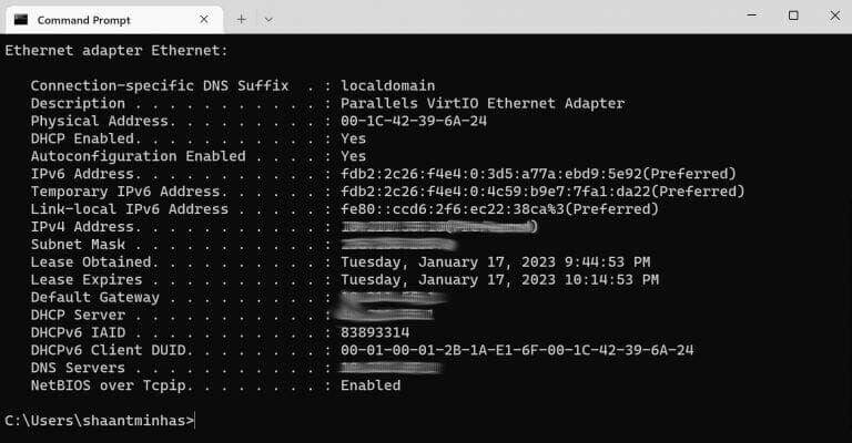 Find the MAC Address on Windows 10/11