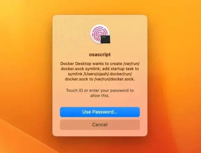 insert the device password