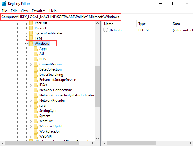 registry editor