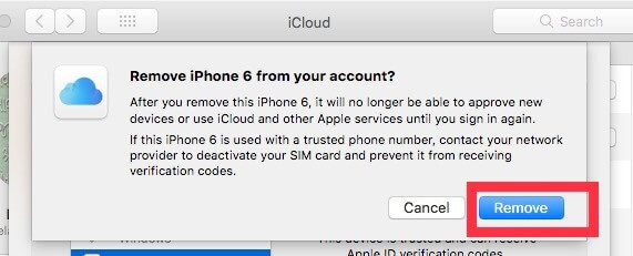 Remove from Account