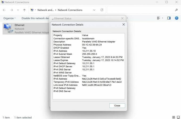 network settings