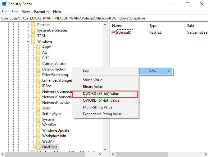 DWORD(32-bit) Value