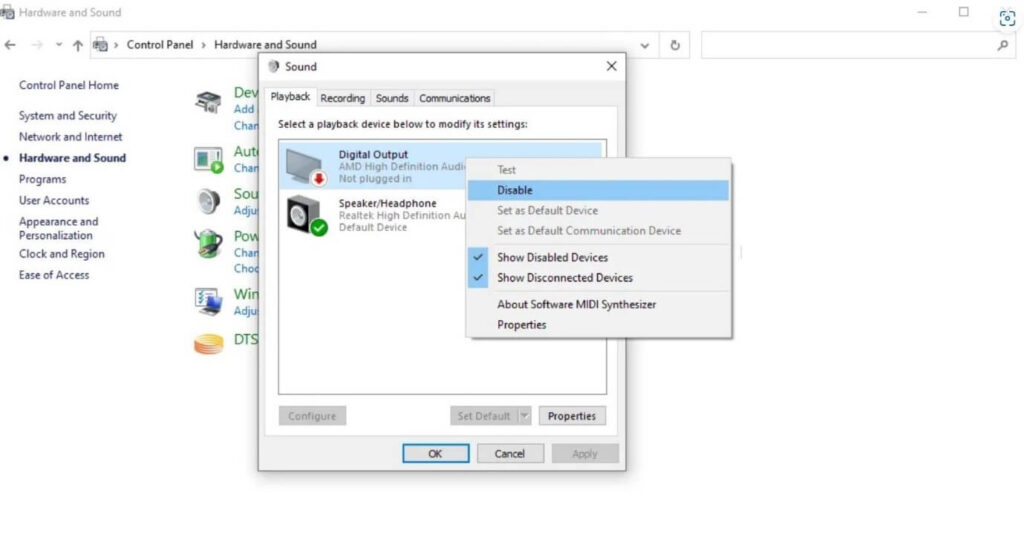 Deactivate the Audio Enhancements