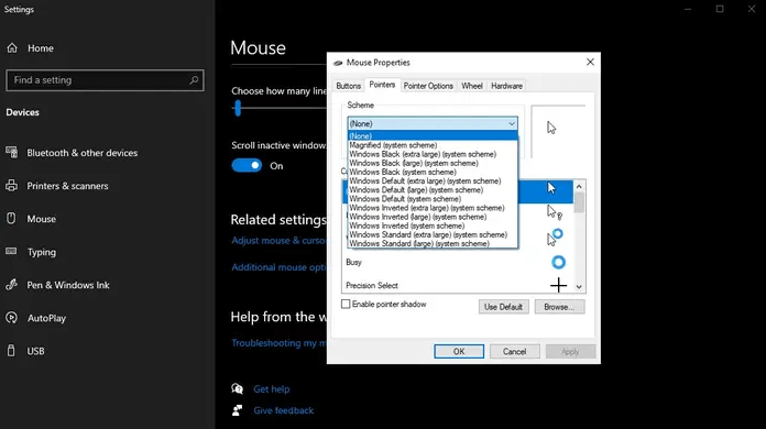 Mouse properties