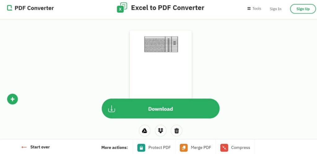 Excel to PDF Converter