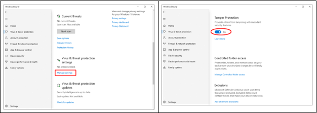  manage settings