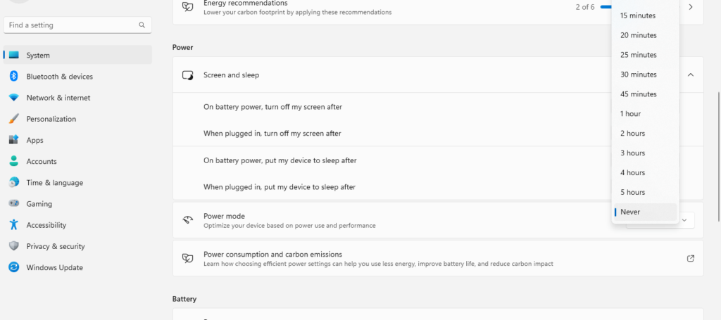 change time from dropdown