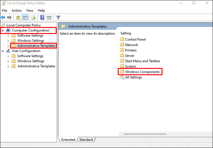 windows components