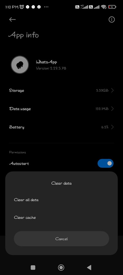  Clear cache