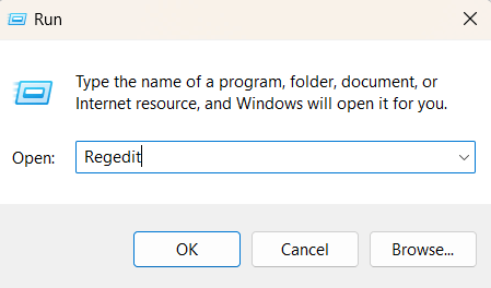 regedit