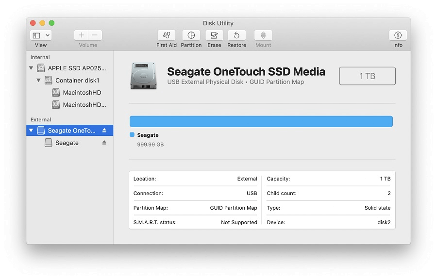seagate onetouch SSD