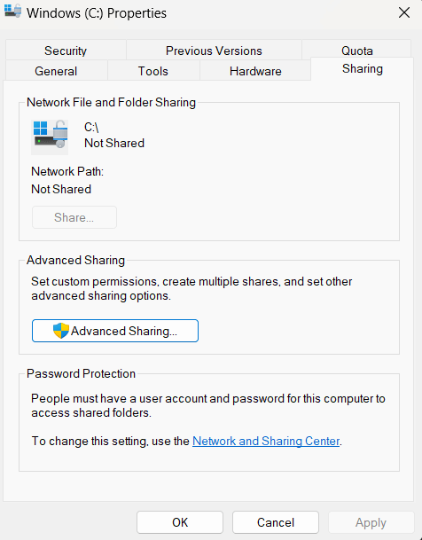 Advanced Sharing