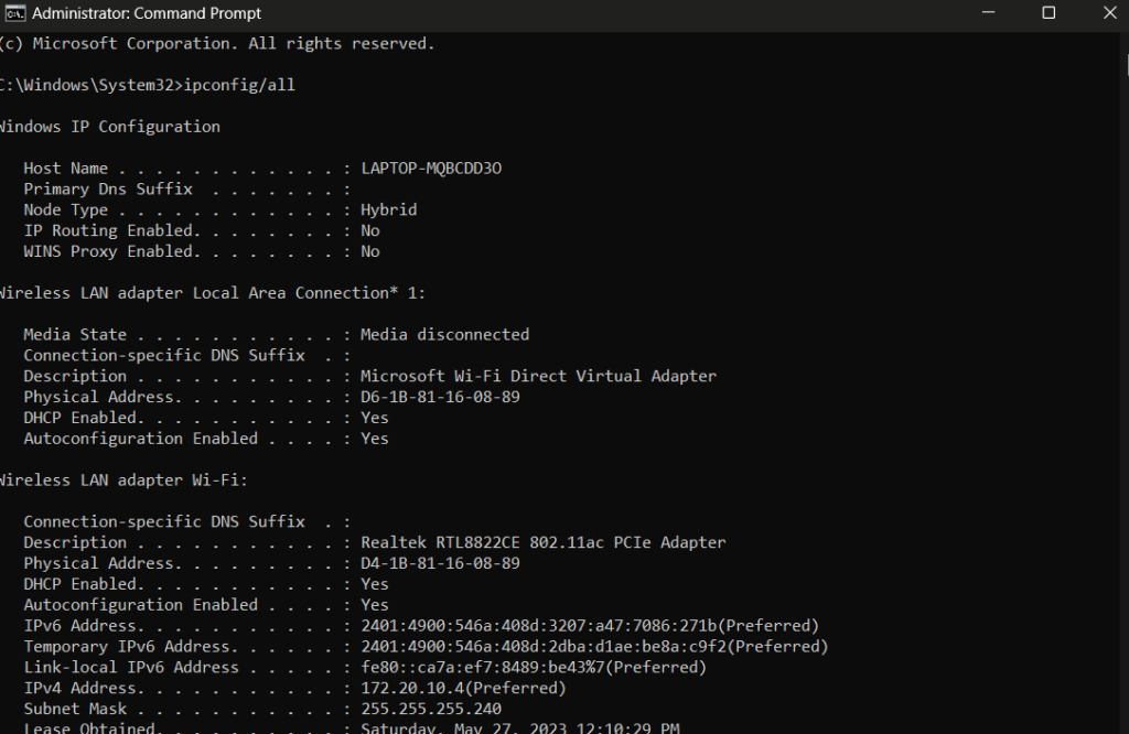 IPv4 Address