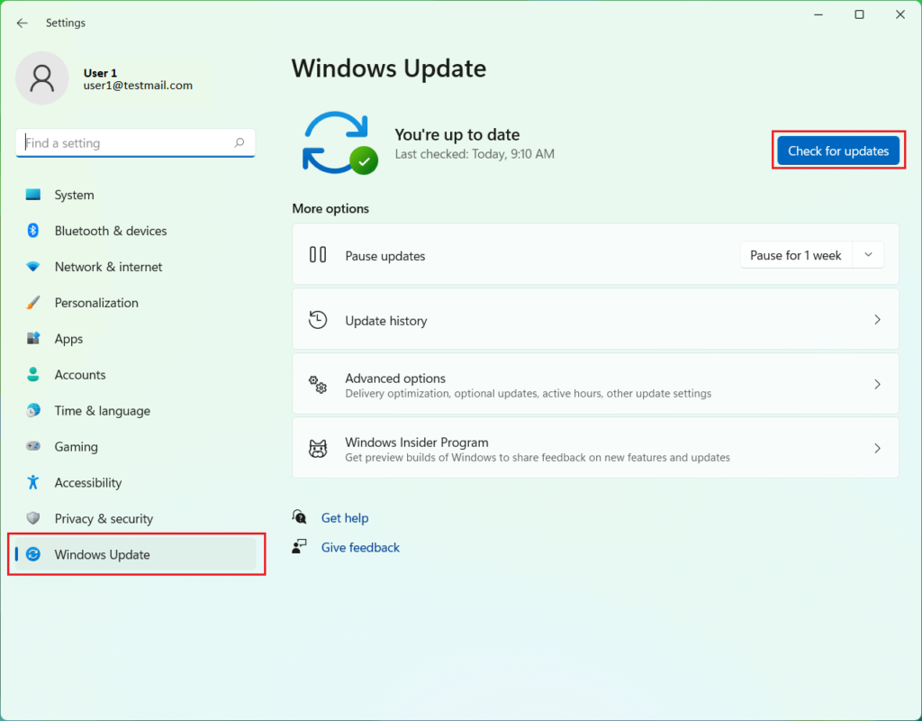  Update Windows