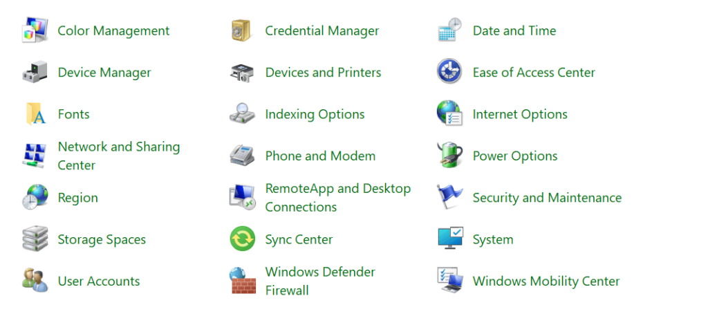 Power Options
