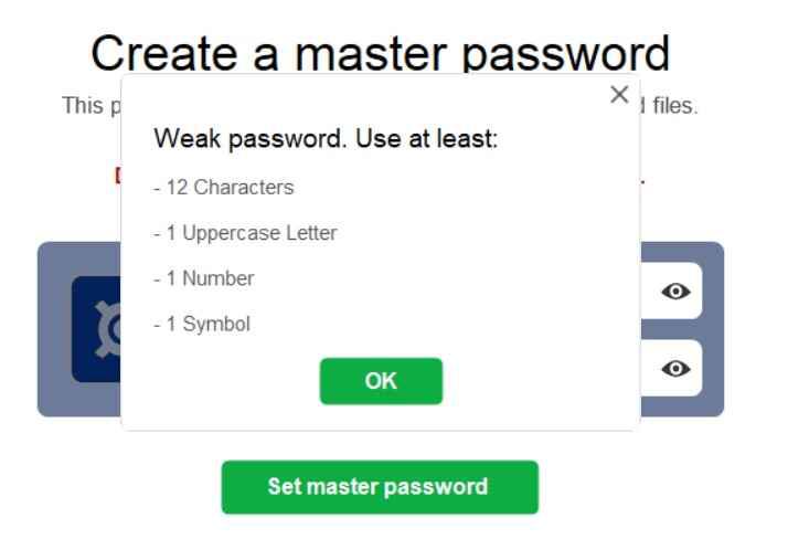 encryption safe strong password