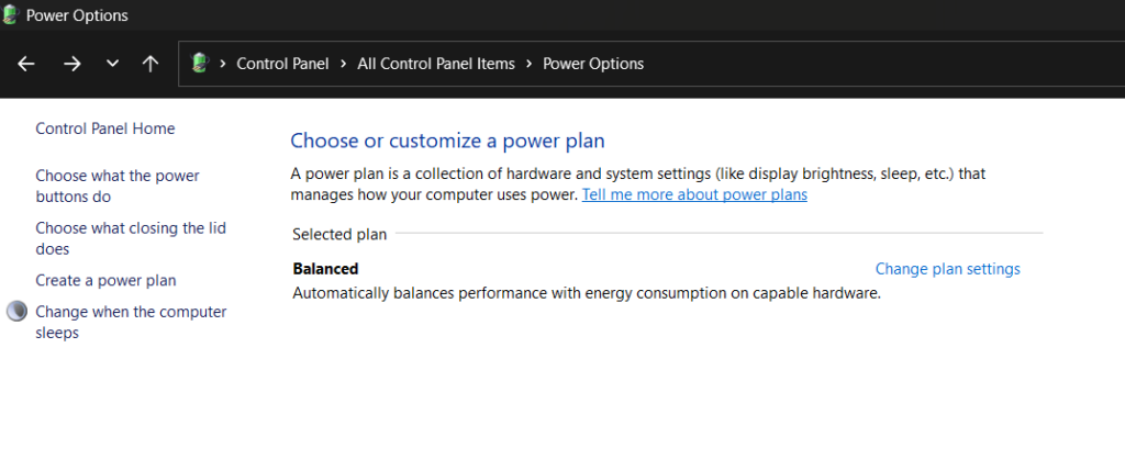  Choose what the power buttons do