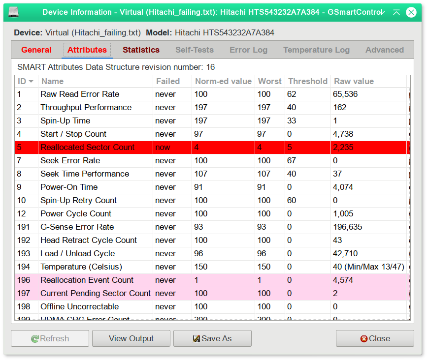 GSmart Tool for hard disk diagnostic tool