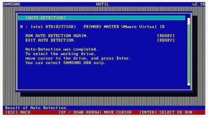Samsung HUTIL tool for Hard Drive Testing