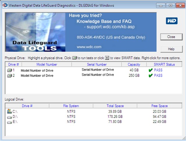Western Digital Data Lifeguard Diagnostic