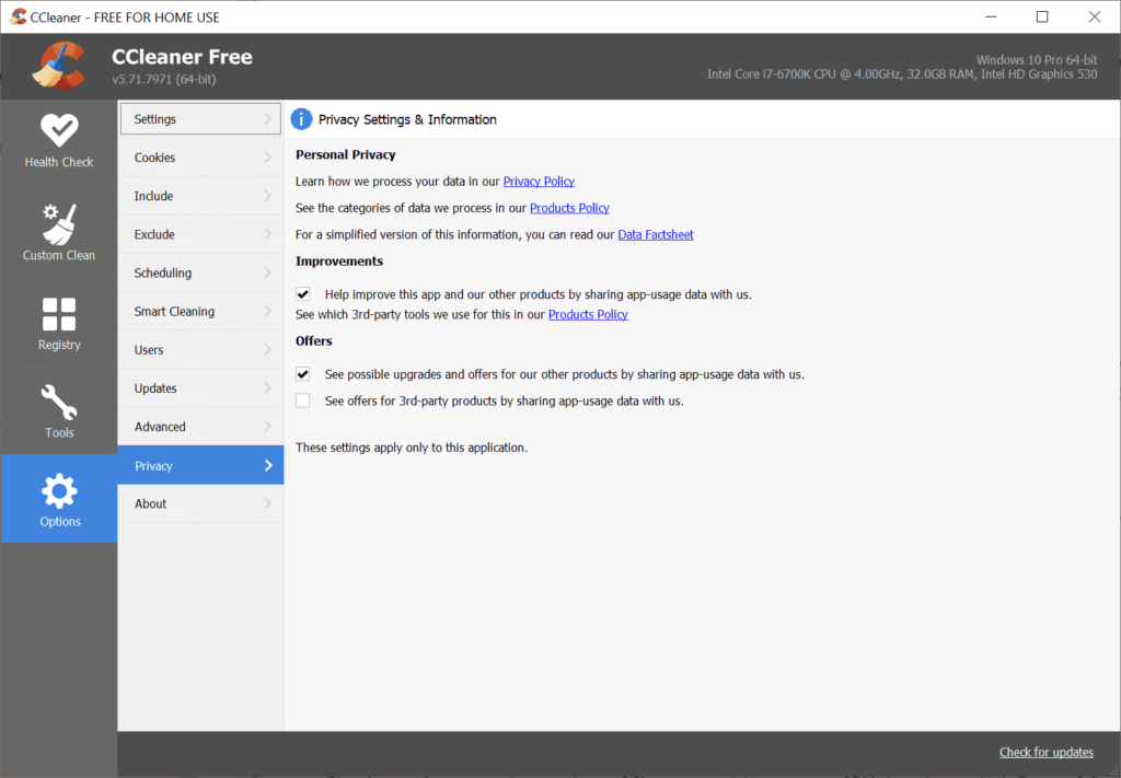 Bleachbit vs ccleaner privacy features
