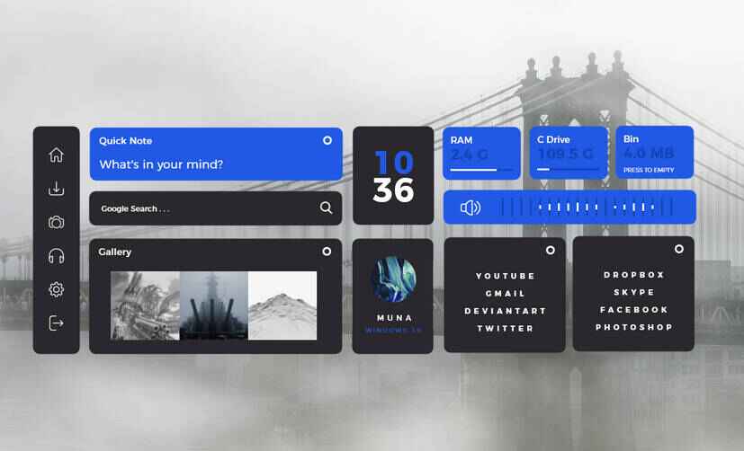 Combat Windows 11 Rainmeter skin