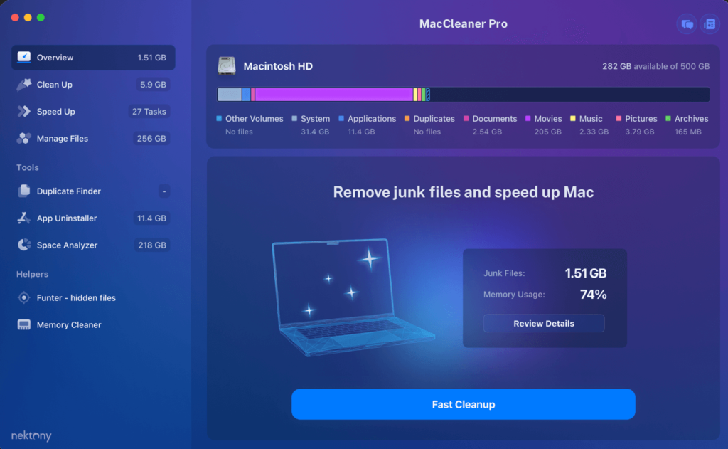Nektony MacCleaner Pro