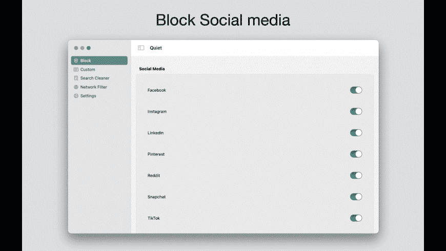Quiet extension for Safari