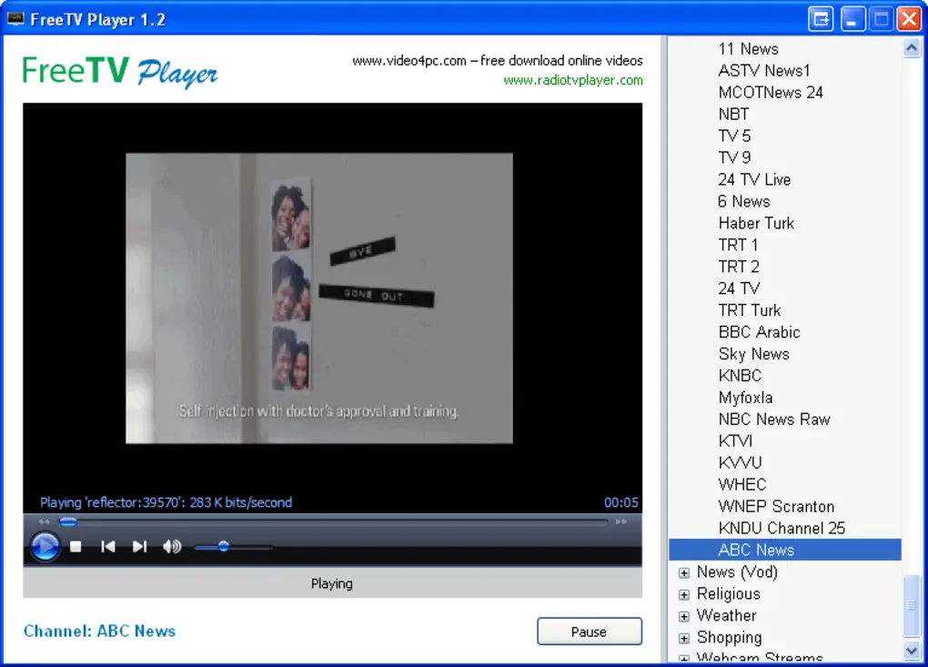 free TV player for Windows