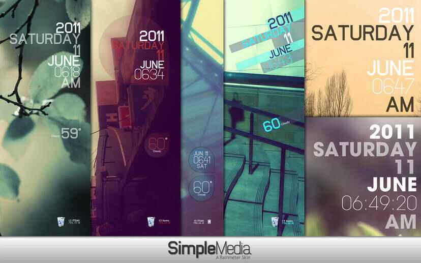 simple media skin for Windows 11