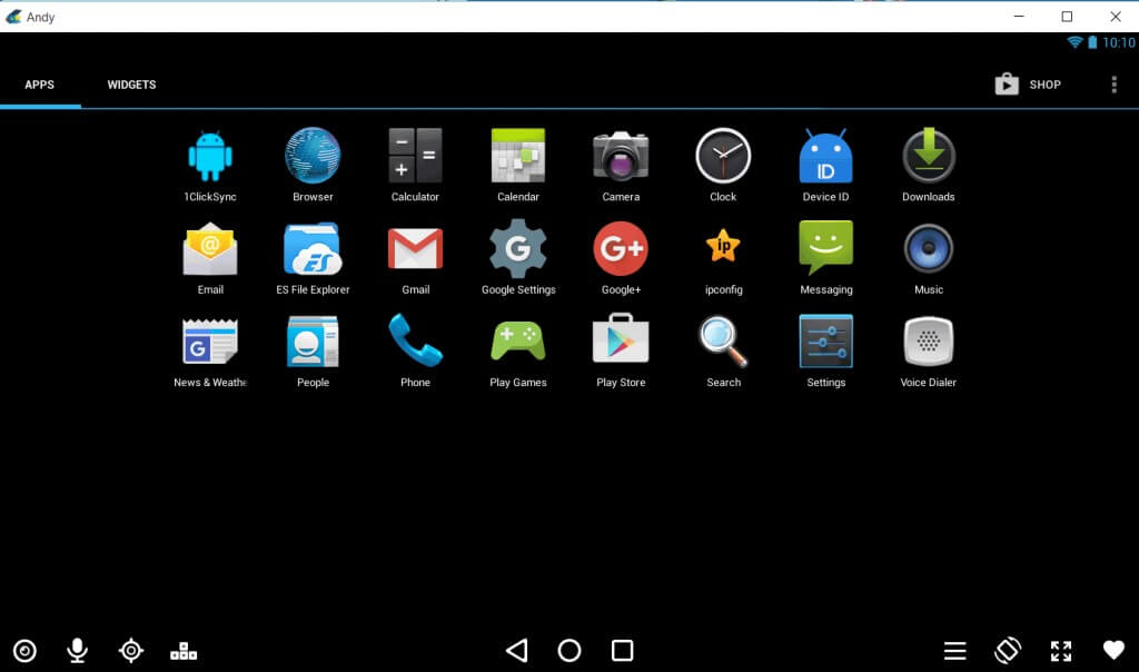 Andy lightweight emulator