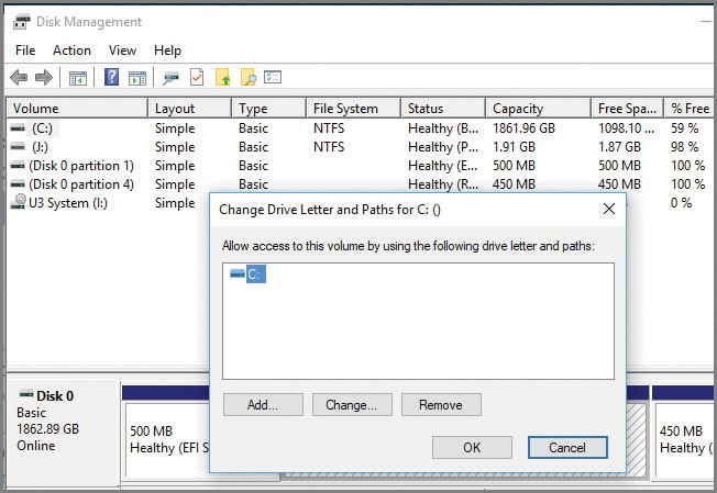 Change the Drive Letter