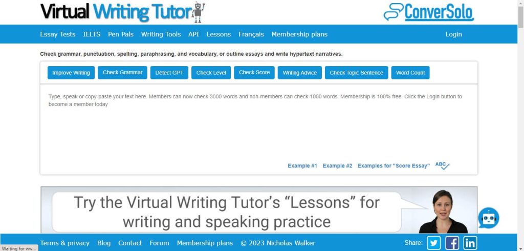 Virtual Writing Tutor