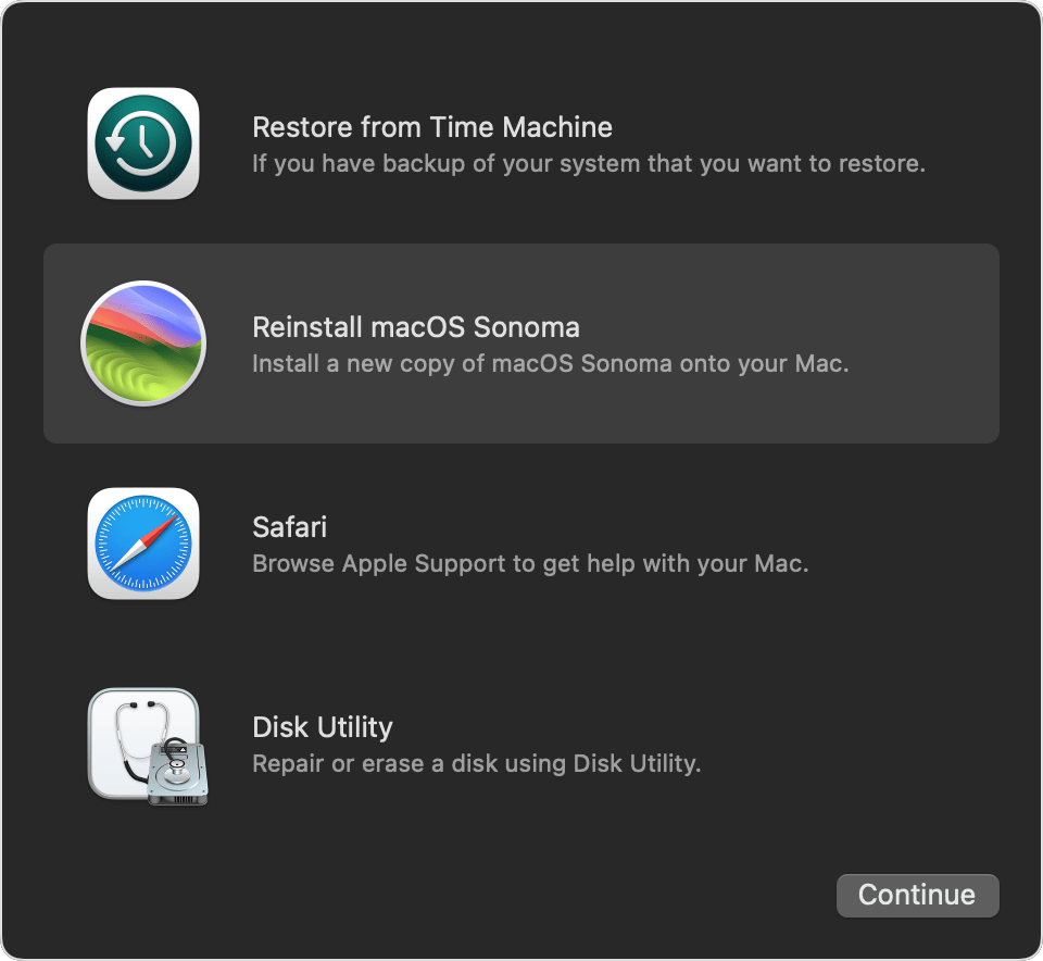 reinstall macOS