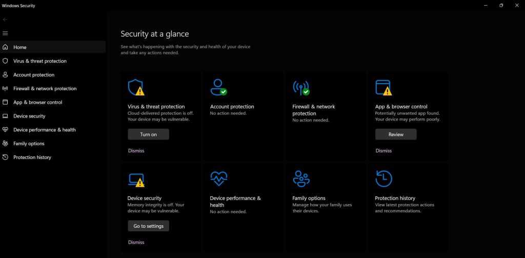 run a malware scan