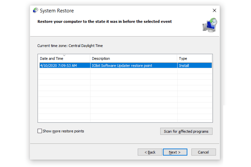 Fresh Install Windows or Rollback System Changes