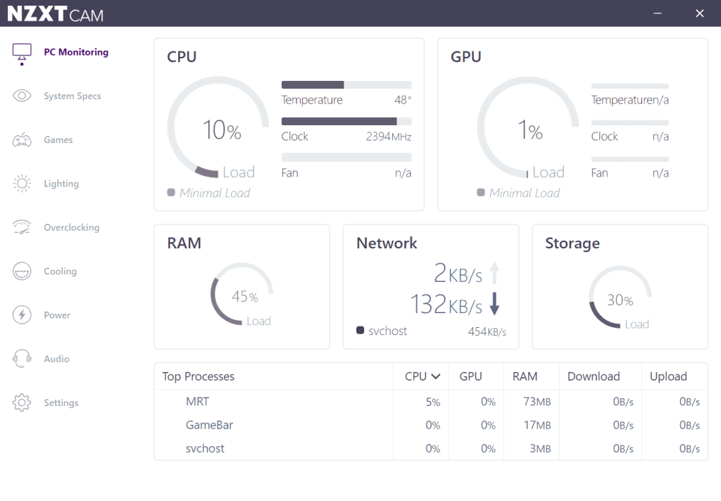 NZXT Cam Software