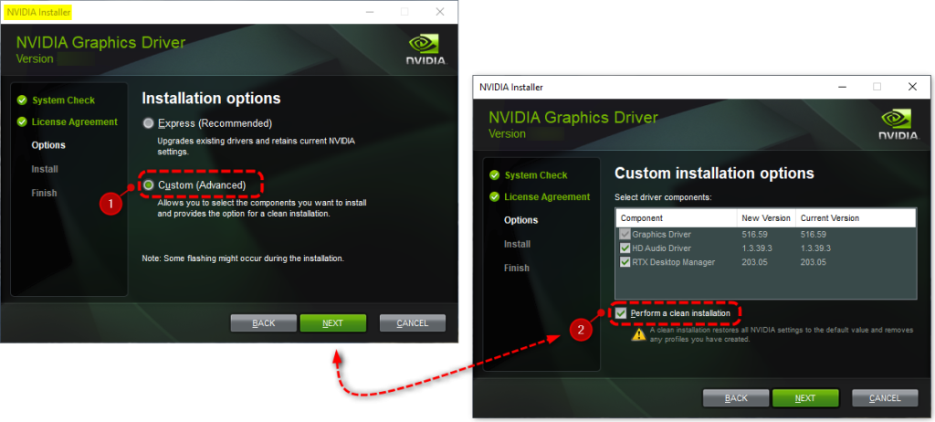 Use the Clean Install Option When Installing Drivers
